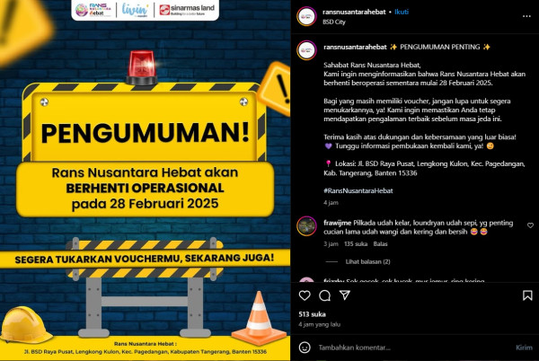 Rans Nusantara Hebat Milik Raffi Ahmad Tutup, Diduga Imbas Sepi Pengunjung