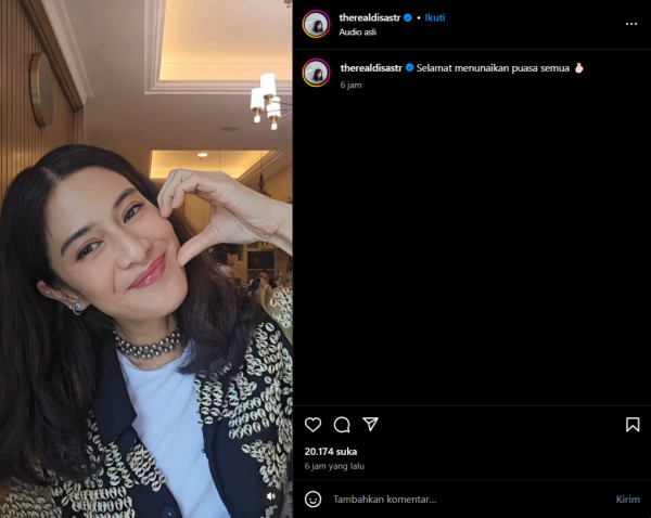 Dian Sastro Semangat Sambut Ramadan: Guys Besok Kita Puasa