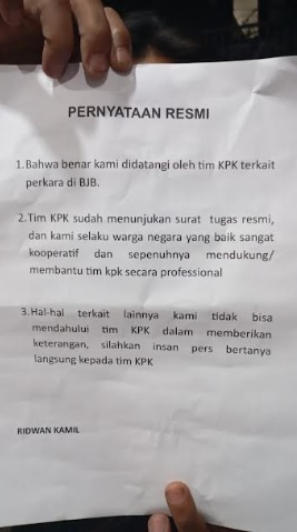 Respons Ridwan Kamil usai Rumahnya Digeledah KPK terkait Dugaan Korupsi Bank BJB