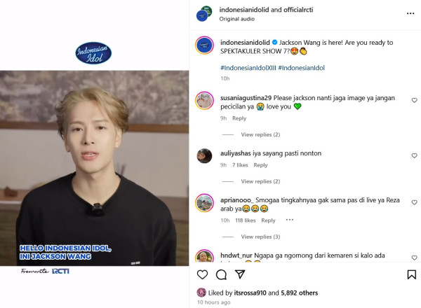 Indonesian Idol XIII Kedatangan Jackson Wang GOT7 Malam Ini