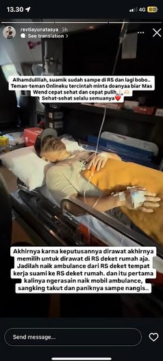 Penyebab Wendi Cagur Dilarikan ke Rumah Sakit, Nyeri Dada hingga Asam Lambung