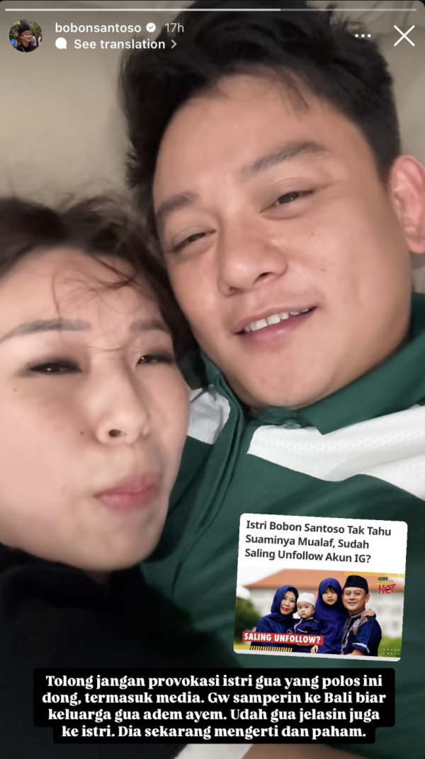 Bobon Santoso Diblokir Istri usai Mualaf, Kini Hubungan Kembali Membaik