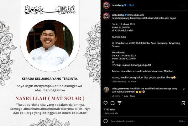 Siapa Nama Asli Mat Solar? Pemeran Bajaj Bajuri yang Meninggal Dunia