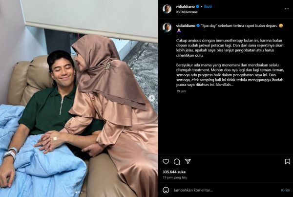 Vidi Aldiano Jalani Spa Day, Berharap Ada Kemajuan dalam Pengobatannya