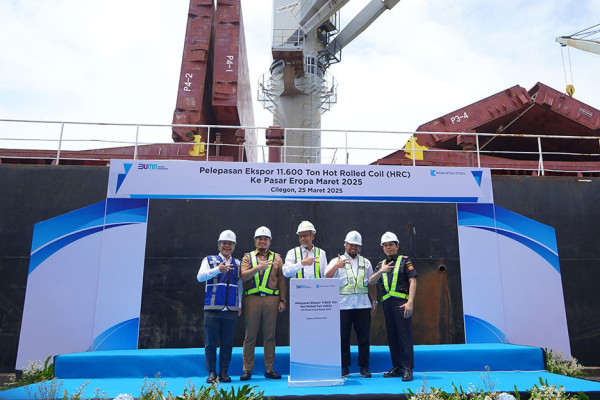 Setelah Tembus Pasar AS, Krakatau Steel Ekspor Baja Canai Panas ke Eropa