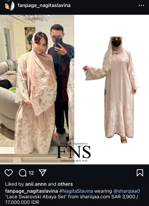 Nagita Slavina Pakai Abaya Seharga Rp17 Juta, Bisa Jadi Referensi Baju Lebaran