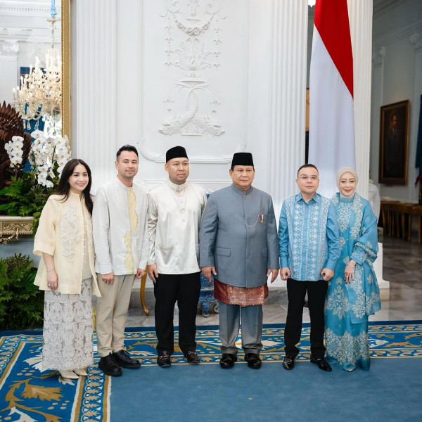Raffi Ahmad dan Nagita Slavina Hadiri Open House Prabowo di Istana Negara