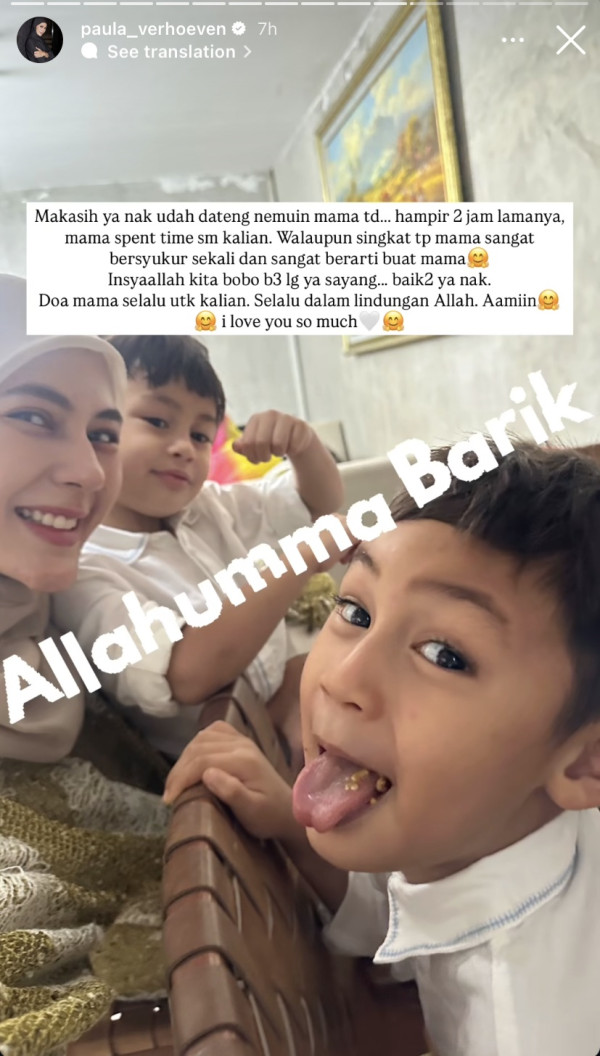 Curhat Pilu Paula Verhoeven Bertemu Anak hanya 2 Jam saat Lebaran