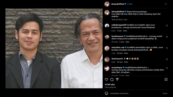Dewi Yull Berduka Ray Sahetapy Meninggal Dunia: Telah Berpulang Ayah dari Anakku