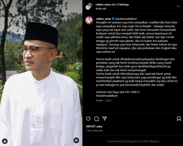 Ini Wanita yang Buat Ruben Onsu Yakin Jadi Mualaf dan Masuk Islam