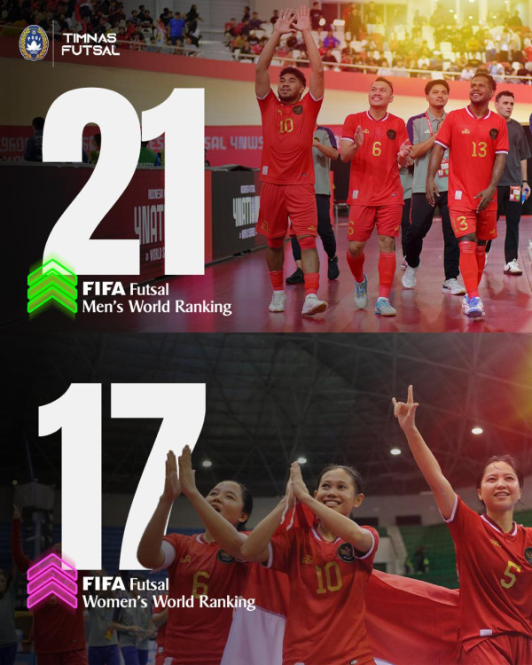 Naik Peringkat di Ranking FIFA, Timnas Futsal Indonesia Raih Sejarah