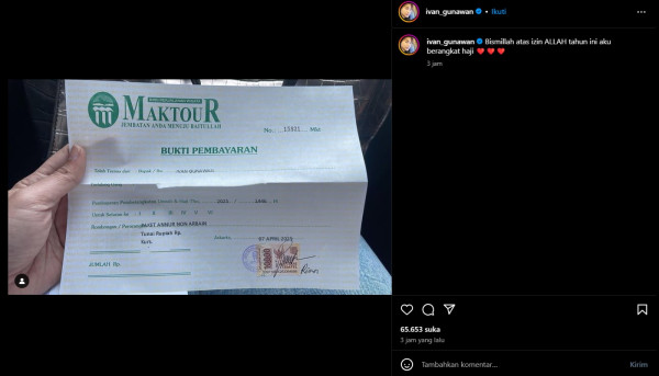 Ivan Gunawan Berangkat Haji Tahun Ini, Ungkap Rasa Syukur