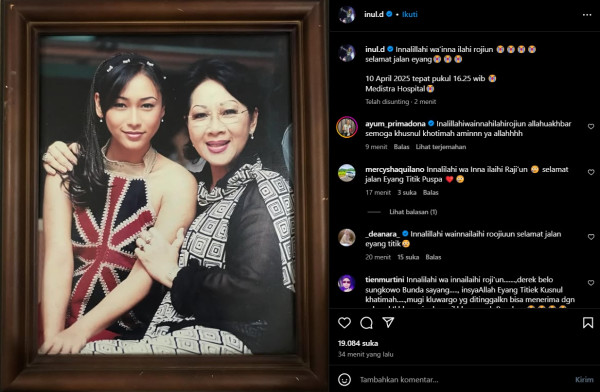Inul Daratista Berduka Titiek Puspa Meninggal Dunia: Selamat Jalan Eyang