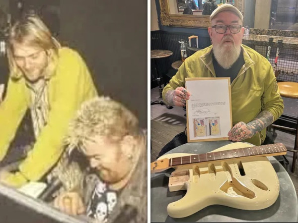 Gitar Rusak Kurt Cobain dari Tur Nirvana 1992 Dilelang Rp480 Juta
