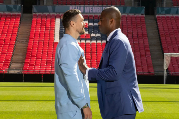 Kontroversi Low Blow Diungkit, Oleksandr Usyk dan Daniel Dubois Nyaris Adu Jotos di Studio