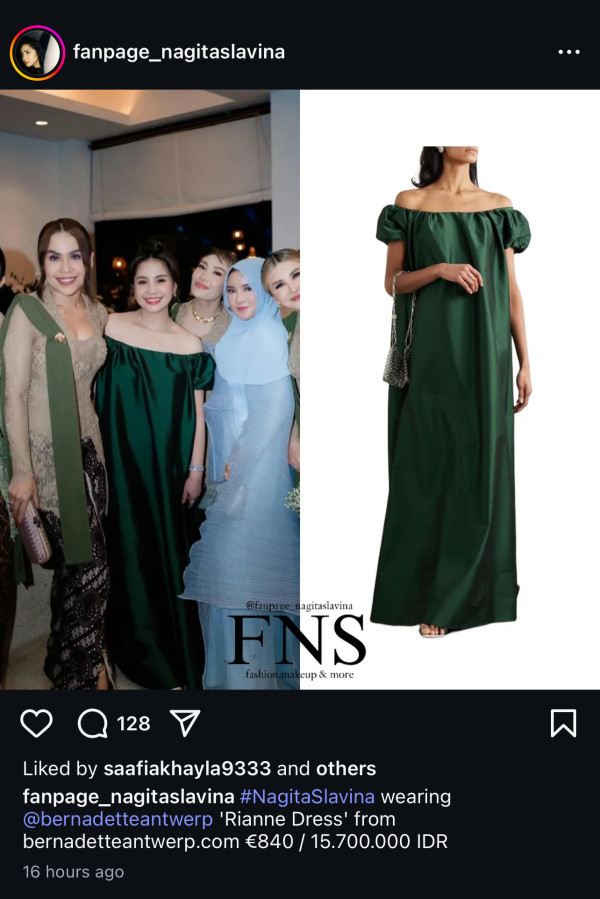 Nagita Slavina Tampil Mewah saat Kondangan ke Luna Maya, Pakai Dress Seharga Motor