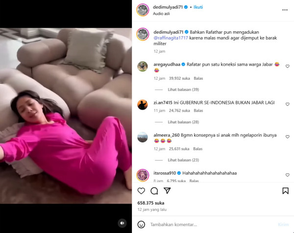 Kocak! Rafathar Minta Dedi Mulyadi Bawa Nagita Slavina ke Barak Militer Gegara Malas Mandi
