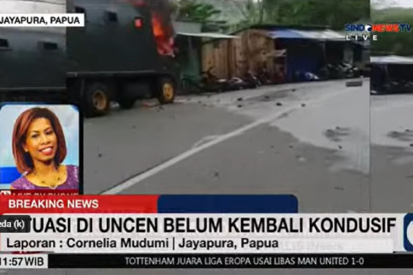Breaking News! Demo Mahasiswa Uncen Rusuh, Truk Polisi Dibakar