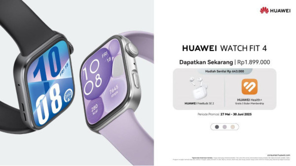 Resmi Hadir! Smartwatch HUAWEI WATCH FIT 4 dan Pro Stylish, Canggih dengan Fitur Ultra Sport dan ECG!