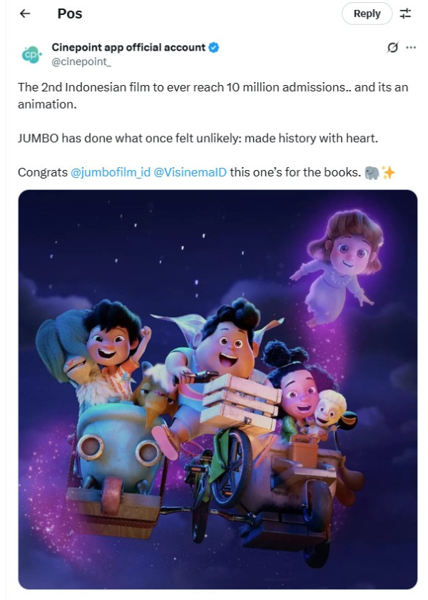 Film Jumbo Tembus 10 Juta Penonton, Cetak Sejarah dan Siap Geser KKN di Desa Penari