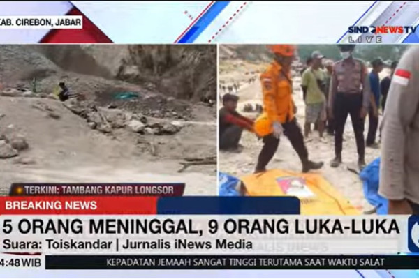 Ngeri! Ini Penampakan Tambang Batu Gunung Kuda Longsor, 8 Orang Ditemukan Tewas