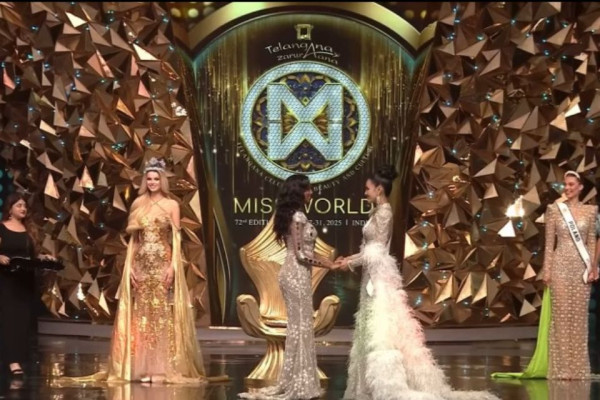 5 Potret Kilau Mahkota Penobatan Opal Suchata Chuangsri sebagai Miss World 2025