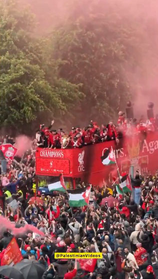 Trend Solidaritas Fans Klub Eropa Bela Palestina di Panggung Liga Champions