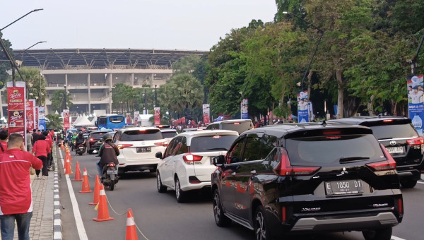 Situasi Lalu Lintas Kawasan SUGBK Jelang Laga Indonesia Vs China