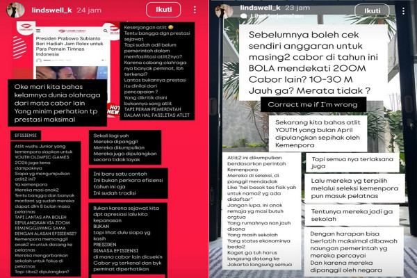 Lindswell Kwok Soroti Hadiah Jam Rolex dari Presiden Prabowo untuk Timnas Indonesia: Sudah Adil Belum Pemerintah?
