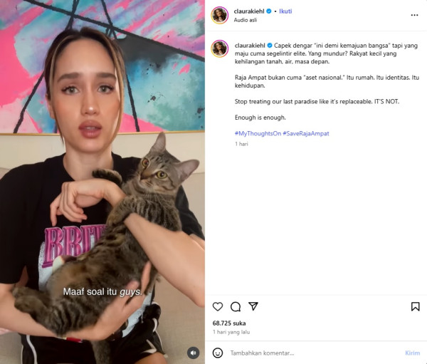 Cinta Laura Emosi Raja Ampat Rusak Akibat Tambang Nikel: Jual Masa Depan Negeri demi Mobil Mewah