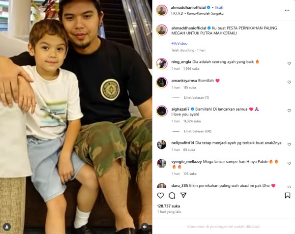 Jelang Pernikahan Al Ghazali, Ahmad Dhani: Ku Buat Pesta Pernikahan Megah untuk Putra Mahkotaku