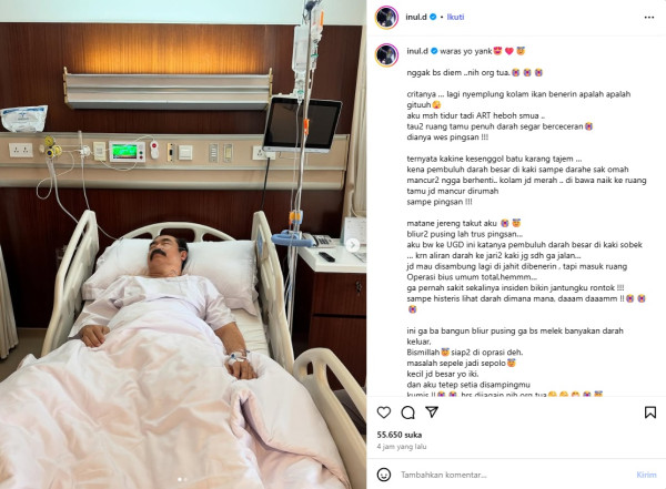 Adam Suseno Pingsan Bersimbah Darah, Inul Daratista Panik Langsung Bawa ke RS