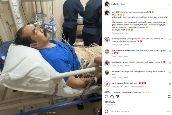 Kondisi Terkini Adam Suseno usai Pingsan Bersimbah Darah, Inul Daratista: Mayan 8 Jahitan