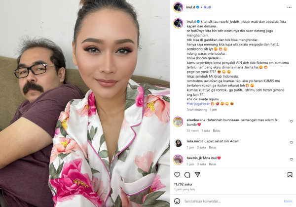 Adam Suseno Alami Pendarahan hingga Operasi, Inul Daratista Curiga Kena Penyakit Ain