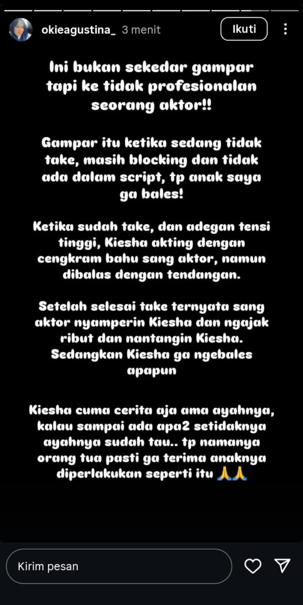 Okie Agustina Klaim Dimas Anggara Tantang Kiesha Alvaro Ribut usai Syuting