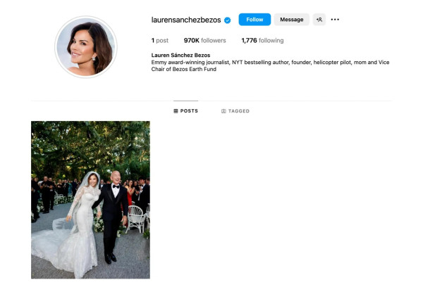 Jadi Istri Jeff Bezos, Lauren Sanchez Ubah Nama dan Hapus Semua Foto Instagram
