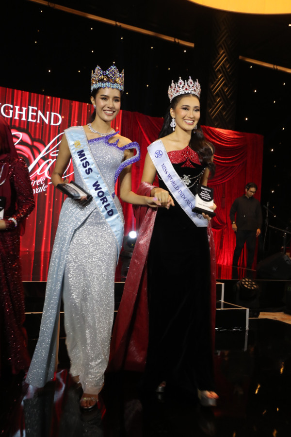 Hadiri HighEnd Gala 2025, Miss World Opal Suchata Sampaikan Pesan Jelang Final Miss Indonesia