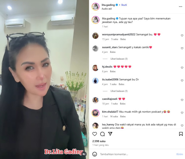 Lita Gading Sindir Wakil Rakyat Berulah di Podcast, Sentil Ahmad Dhani?