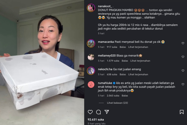 Donat Pinkan Mambo Dijual Rp200 Ribu, Food Vlogger Sebut Mirip Odading
