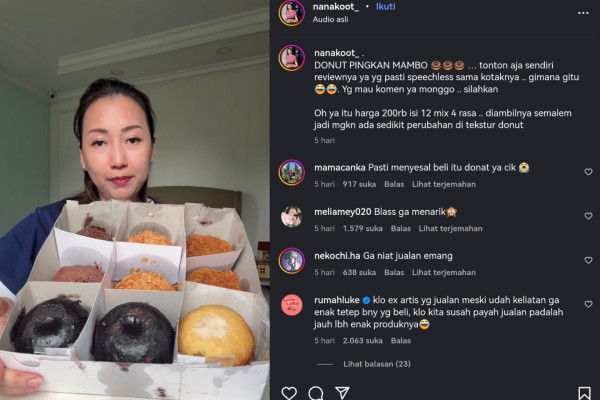 Donat Pinkan Mambo Dijual Rp200 Ribu, Food Vlogger Sebut Mirip Odading