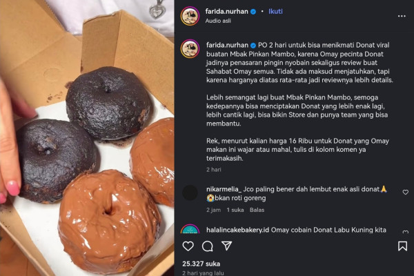 Donat Pinkan Mambo Dijual Rp200 Ribu, Food Vlogger Sebut Mirip Odading