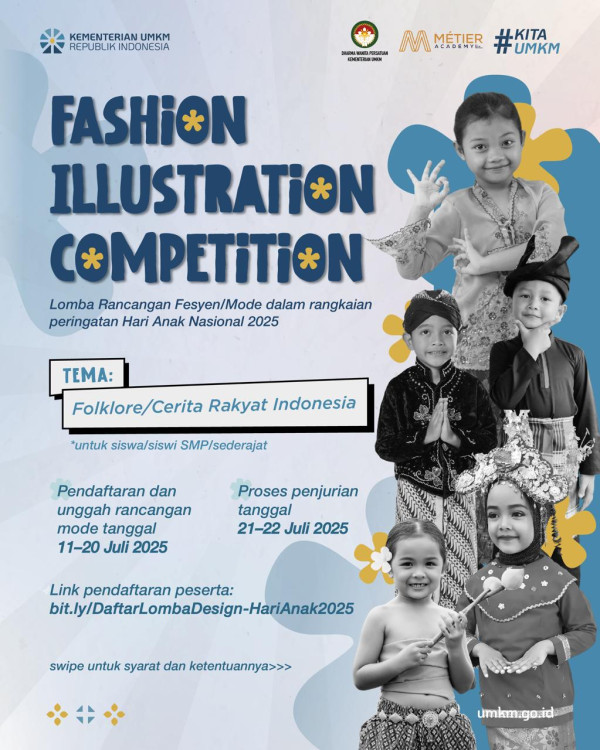 Ayo Ikut! Lomba Rancang Busana Anak Bertema Cerita Rakyat dari Kementerian UMKM