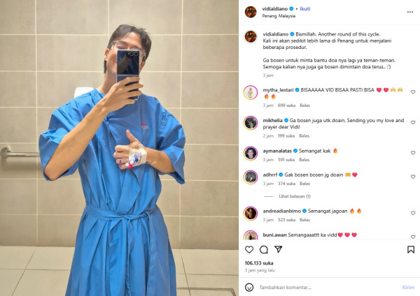 Vidi Aldiano Kembali Jalani Spa Day di Malaysia, Minta Doa Kesembuhan