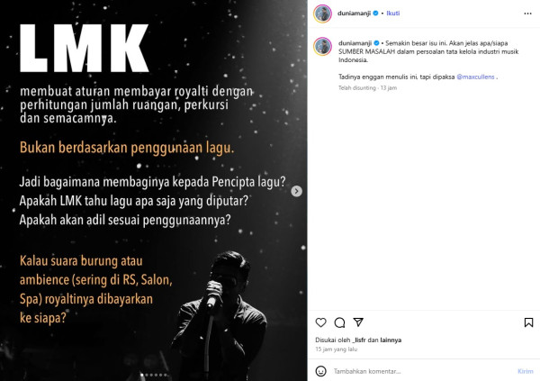 Anji Soroti Royalti Suara Burung: Dibayarkan ke Siapa?