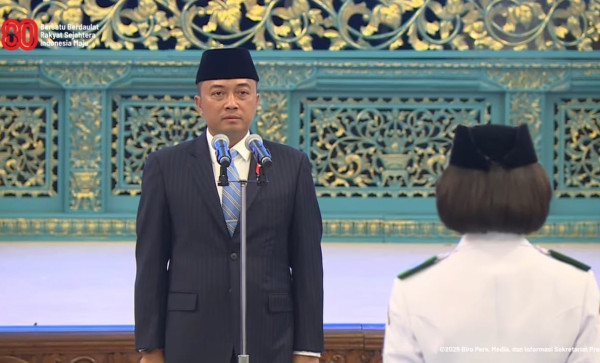 Mensesneg Pimpin Upacara Pengukuhan Paskibraka, Megawati Hadir