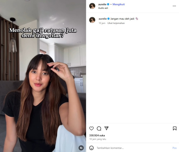 Aurelie Moeremans Ungkap Iming-iming Partai Politik: Gaji Besar hingga S2 Tanpa S1