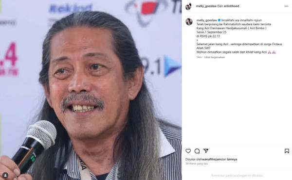 Melly Goeslaw Berduka Acil Bimbo Meninggal Dunia