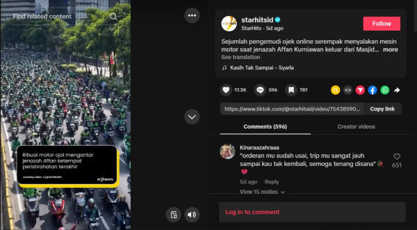 Lagu Kasih Tak Sampai Milik Syarla Ramai Menjadi Backsound Video Belasungkawa untuk Keadaan Indonesia