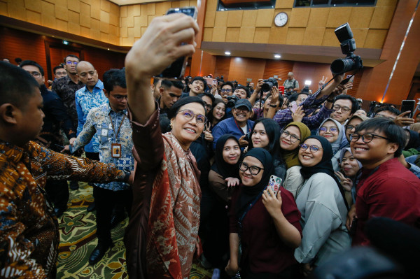 Pegawai Kemenkeu Melepas Sri Mulyani dengan Lagu Bahasa Kalbu