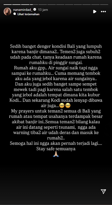 Tembok Rumah Nana Mirdad Jebol Imbas Bali Diterjang Banjir